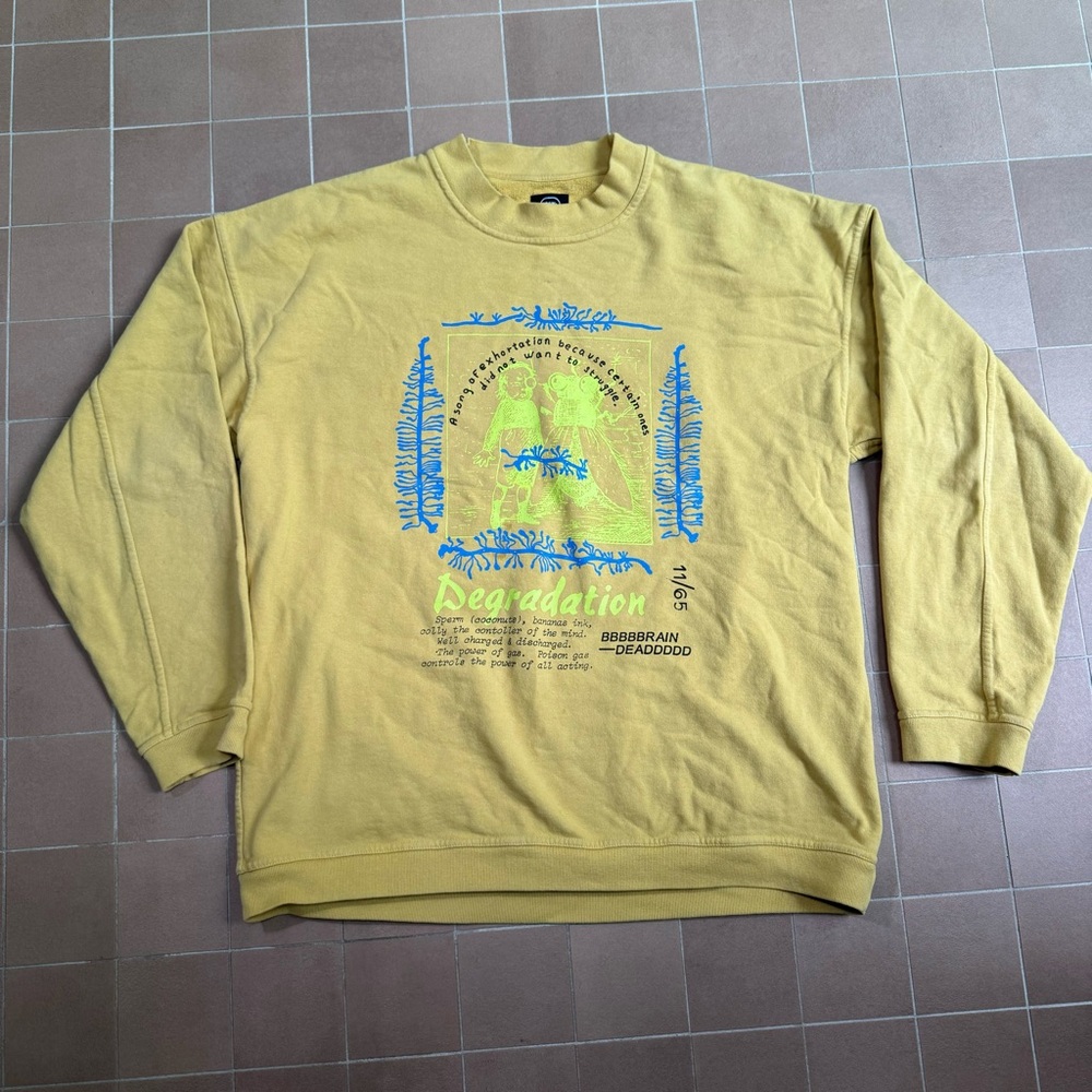 Brain Dead Degradation Sweatshirt Size L